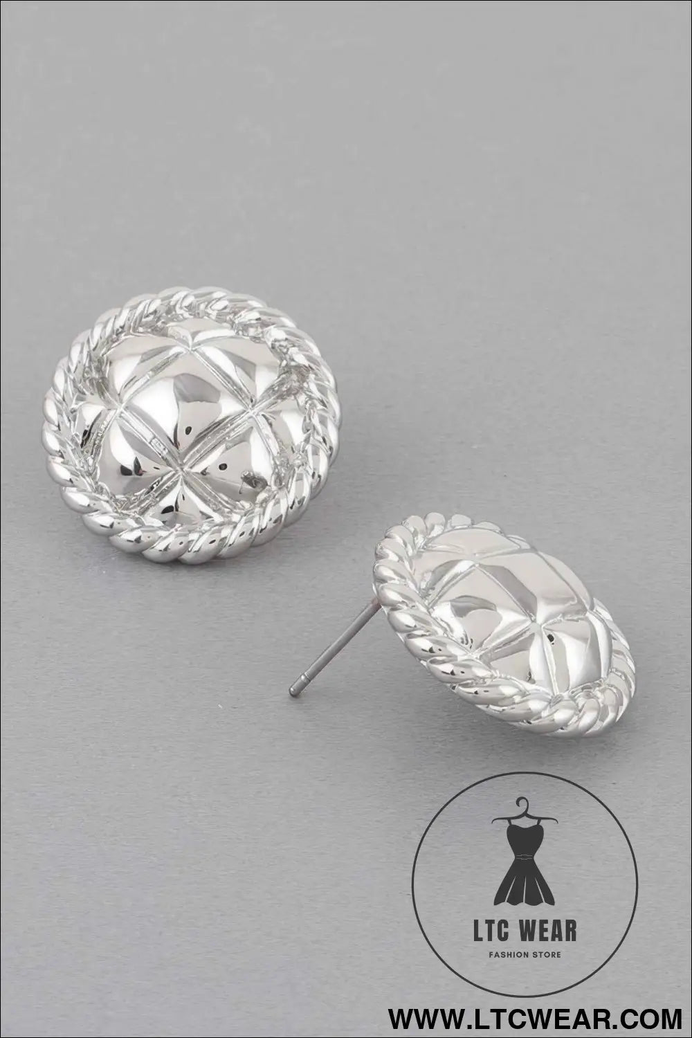 Quilted Twist Stud Earrings