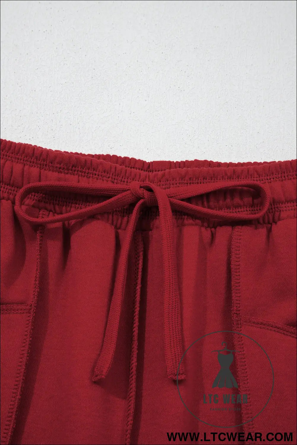 Racing red drop shoulder boxy tee and barrel pants set - pant sets