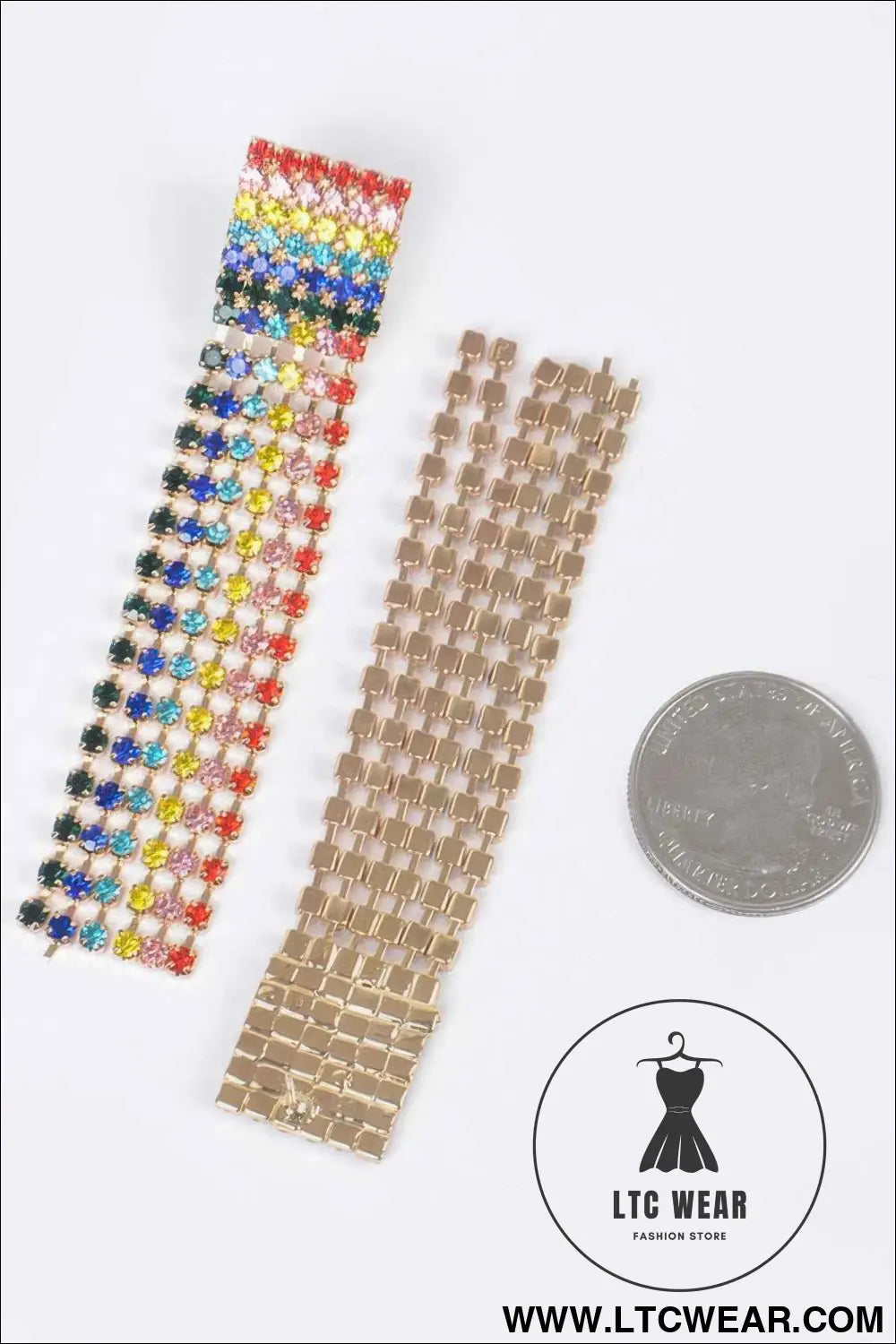 Rainbow Rhinestones Drop Earrings