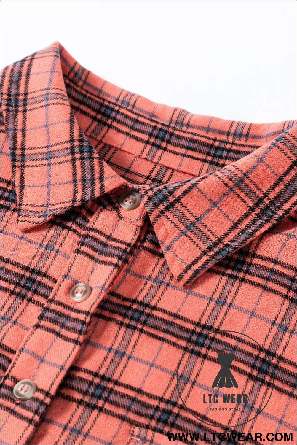 Red plaid long sleeve distressed hem shirt shacket - long sleeve tops