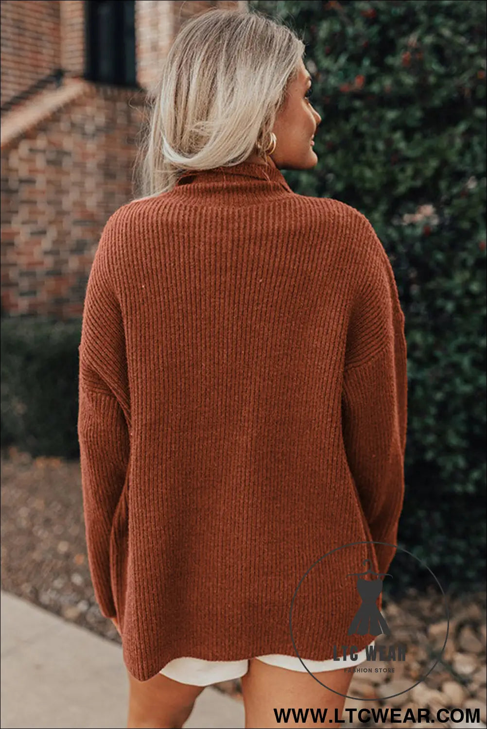 Red sandalwood ribbed knit buttons front flap pocket casual shacket - jackets