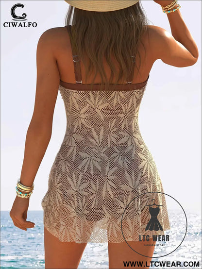 Retro VNeck Mesh OnePiece Swimsuit Elegant Comfort
