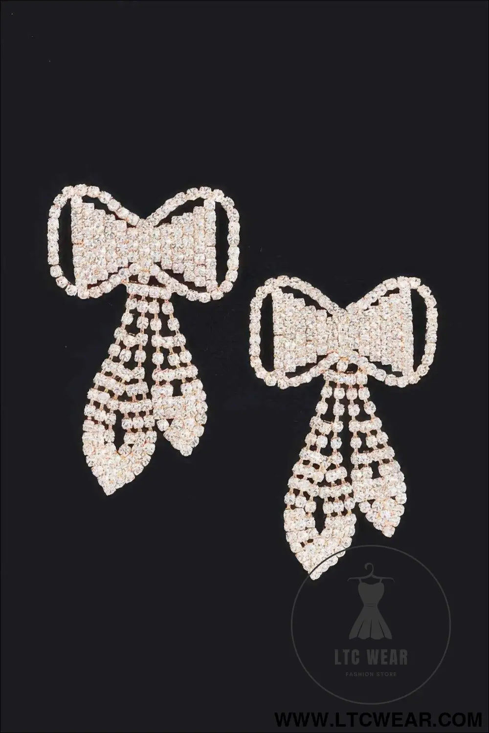Rhinestone Bow Earring