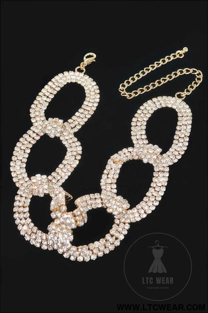Rhinestone Chain Choker