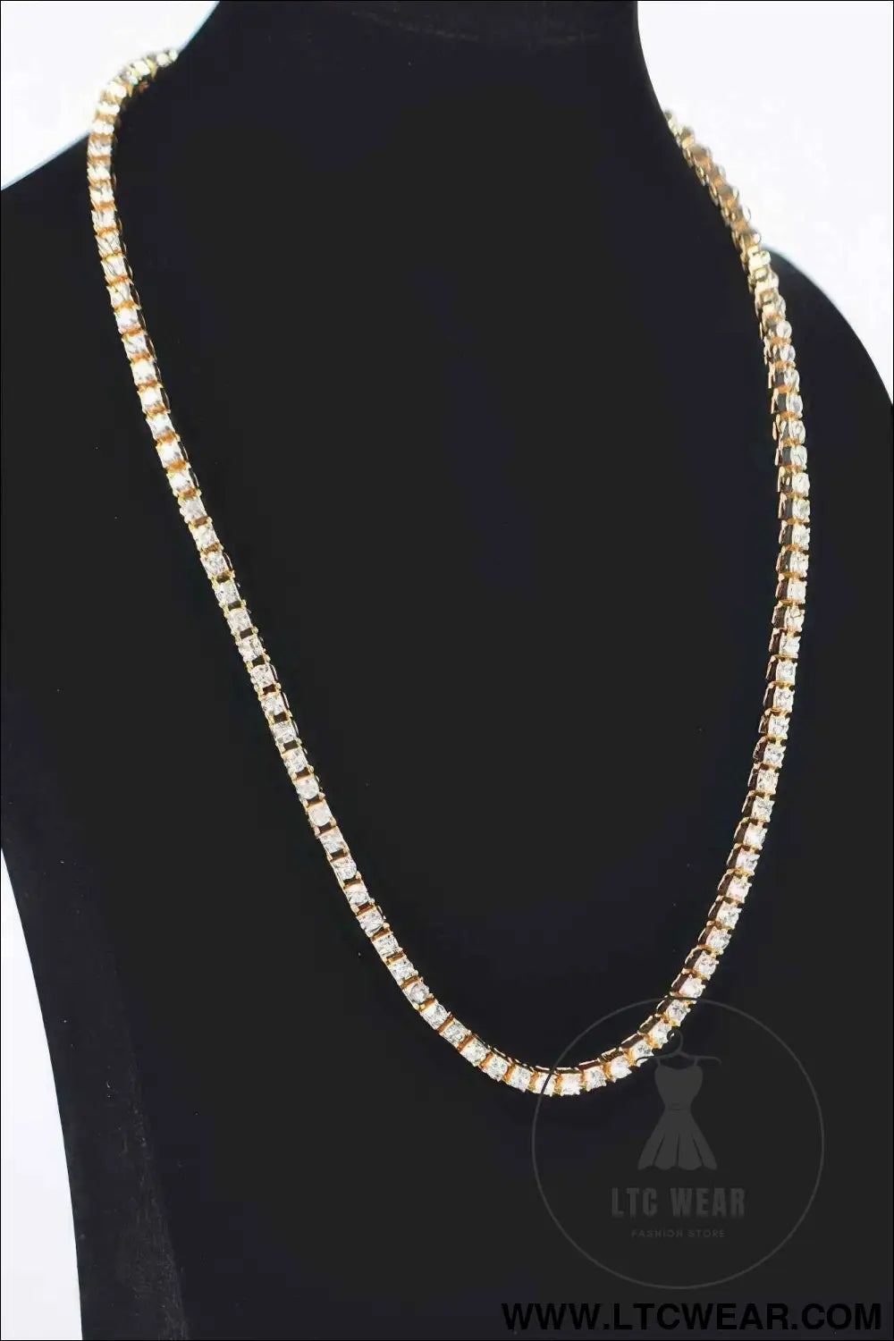 Rhinestone Chain Layered Necklace 60cm