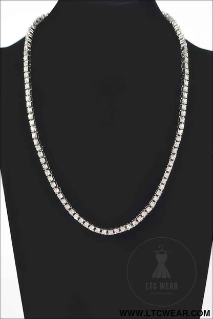 Rhinestone Chain Layered Necklace 60cm