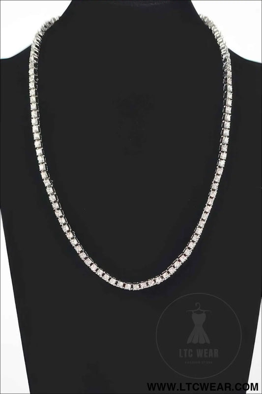 Rhinestone Chain Layered Necklace 60cm