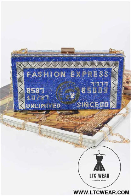Rhinestone Credit Card Clutch