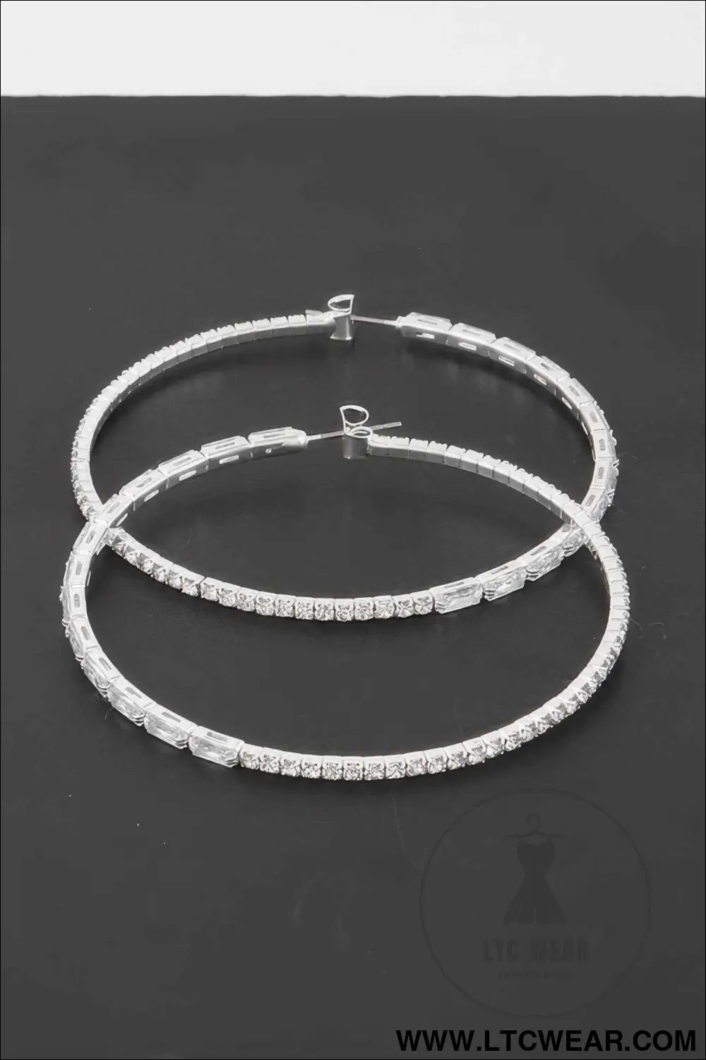 Rhinestone Crystal Hoop Earrings