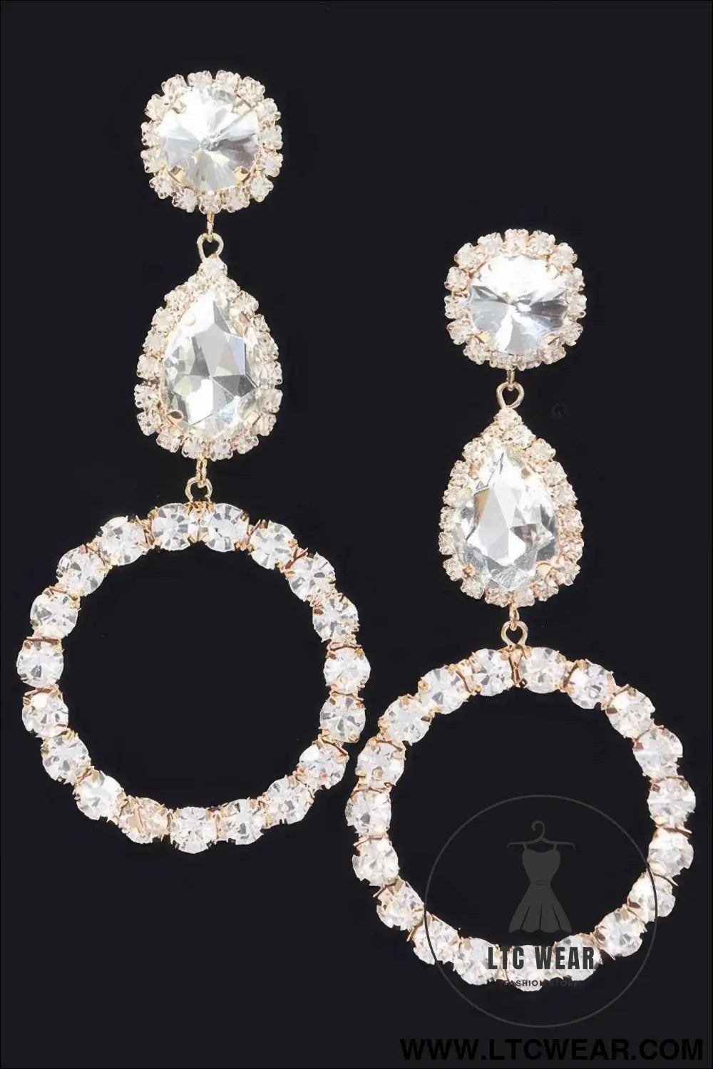 Rhinestone Dangle Earring