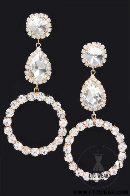 Rhinestone Dangle Earring