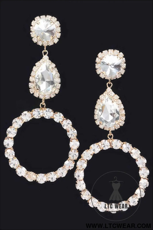 Rhinestone Dangle Earring