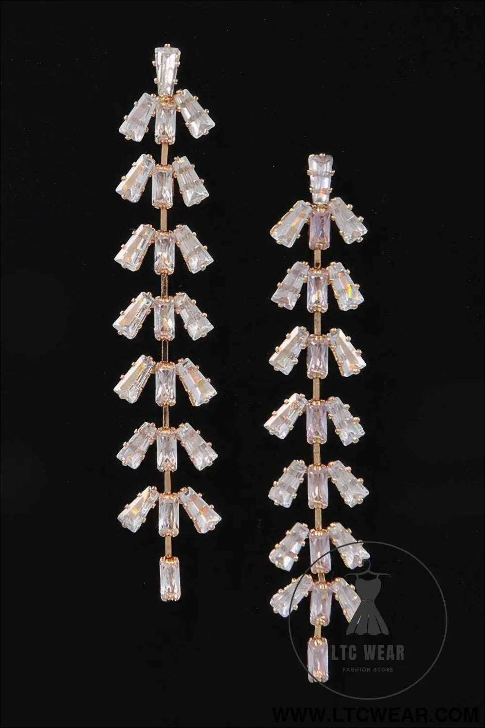 Rhinestone Drop Earring