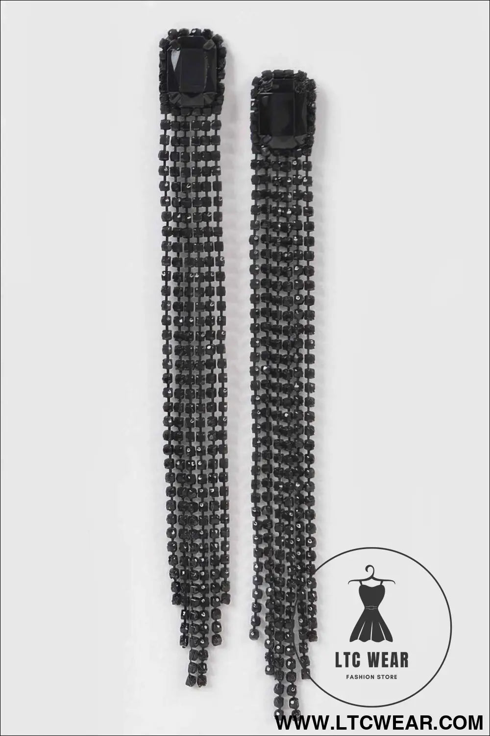 Rhinestone Fringe Earring