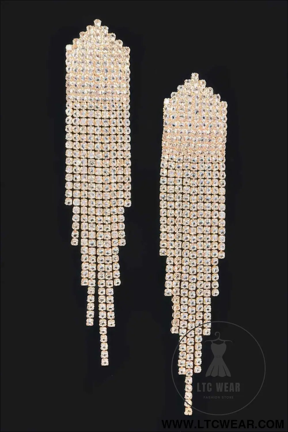 Rhinestone Fringe Earring