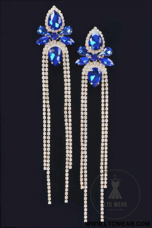 Rhinestone Fringe Earring