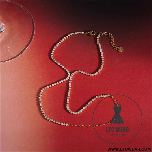 Rhinestone Hand Chain and Ring Bracelet Set