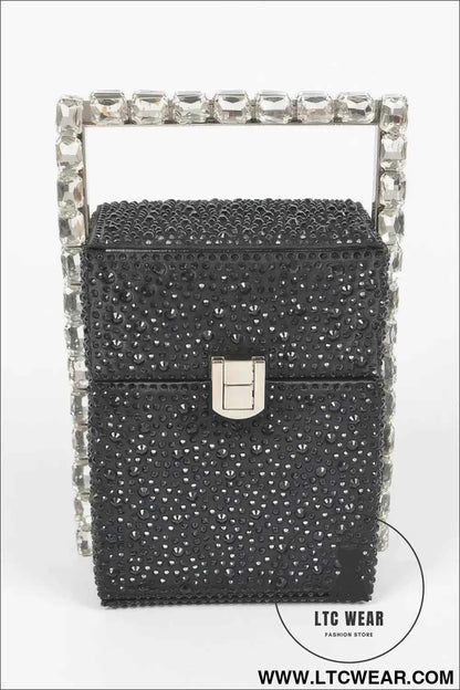 Rhinestone Handle Stoned Party Clutch