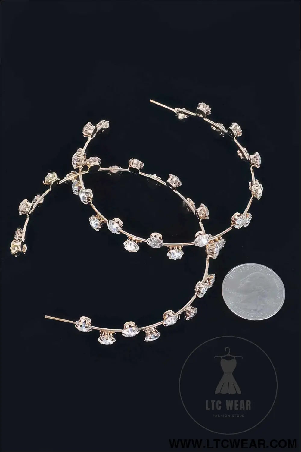 Rhinestone Hoop Earring