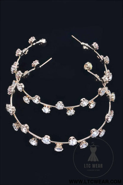 Rhinestone Hoop Earring