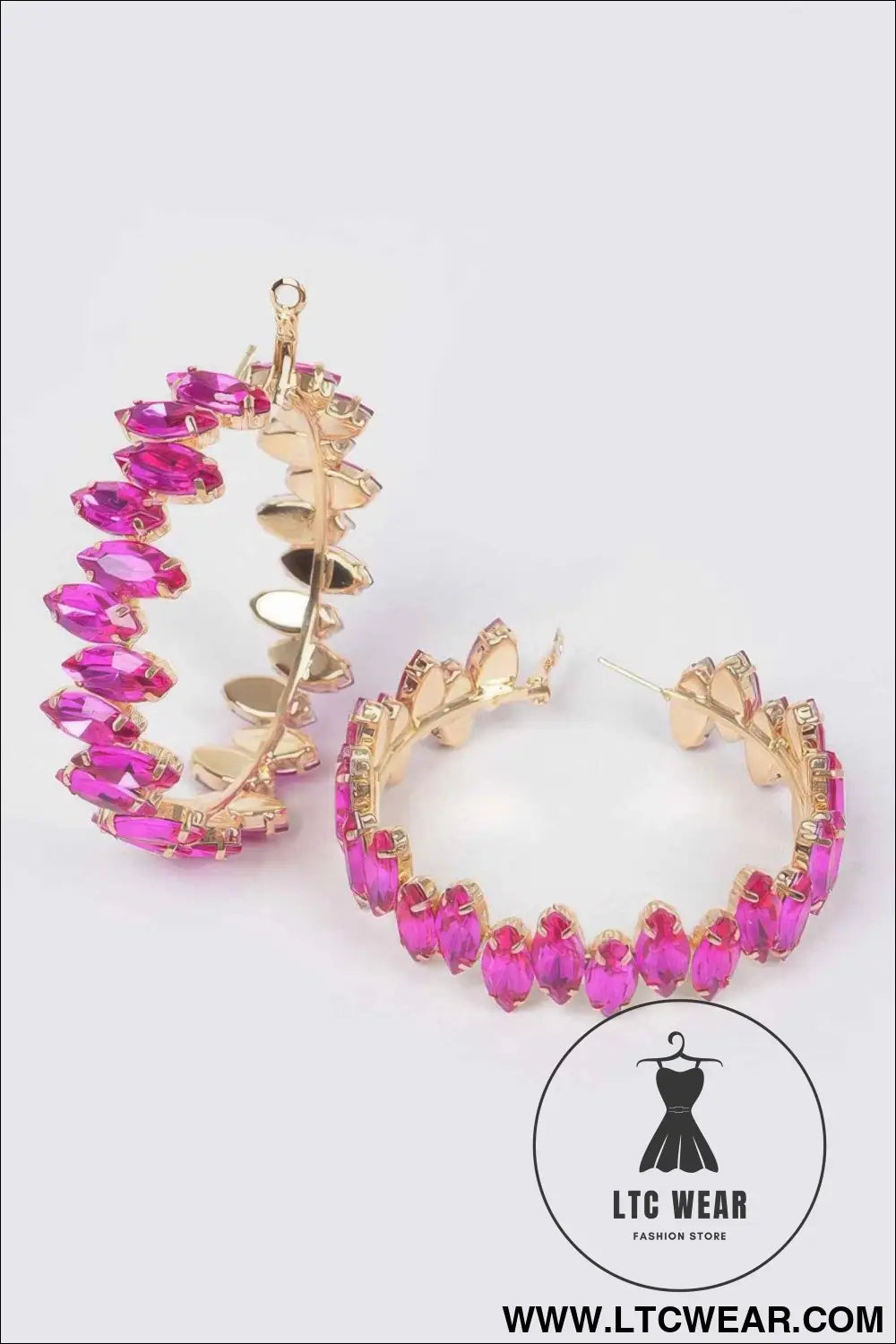 Rhinestone Hoop Earring