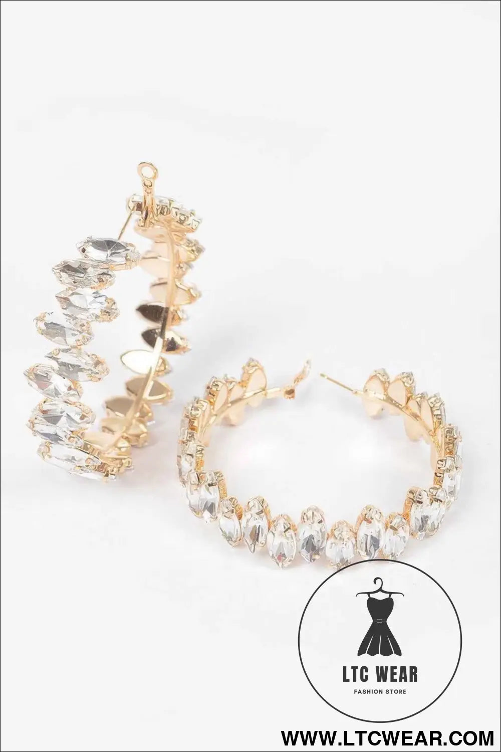 Rhinestone Hoop Earring