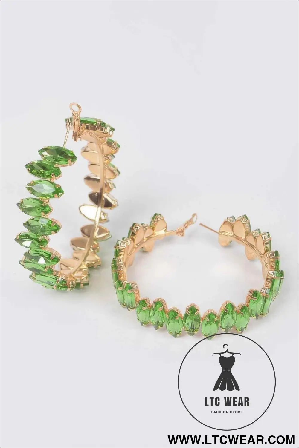 Rhinestone Hoop Earring