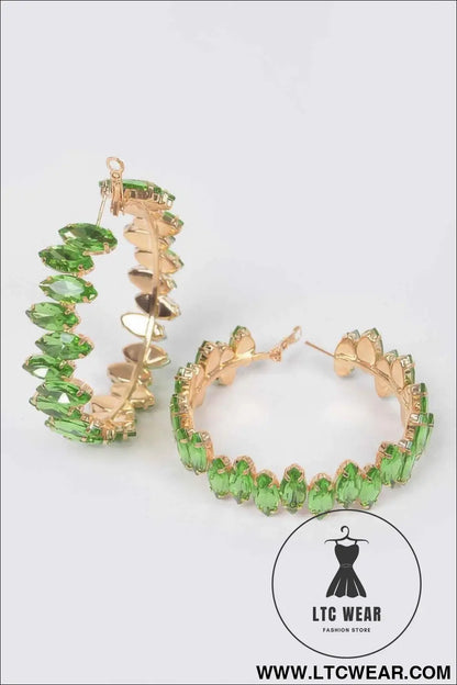 Rhinestone Hoop Earring
