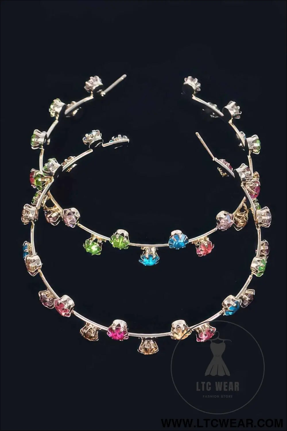 Rhinestone Hoop Earring
