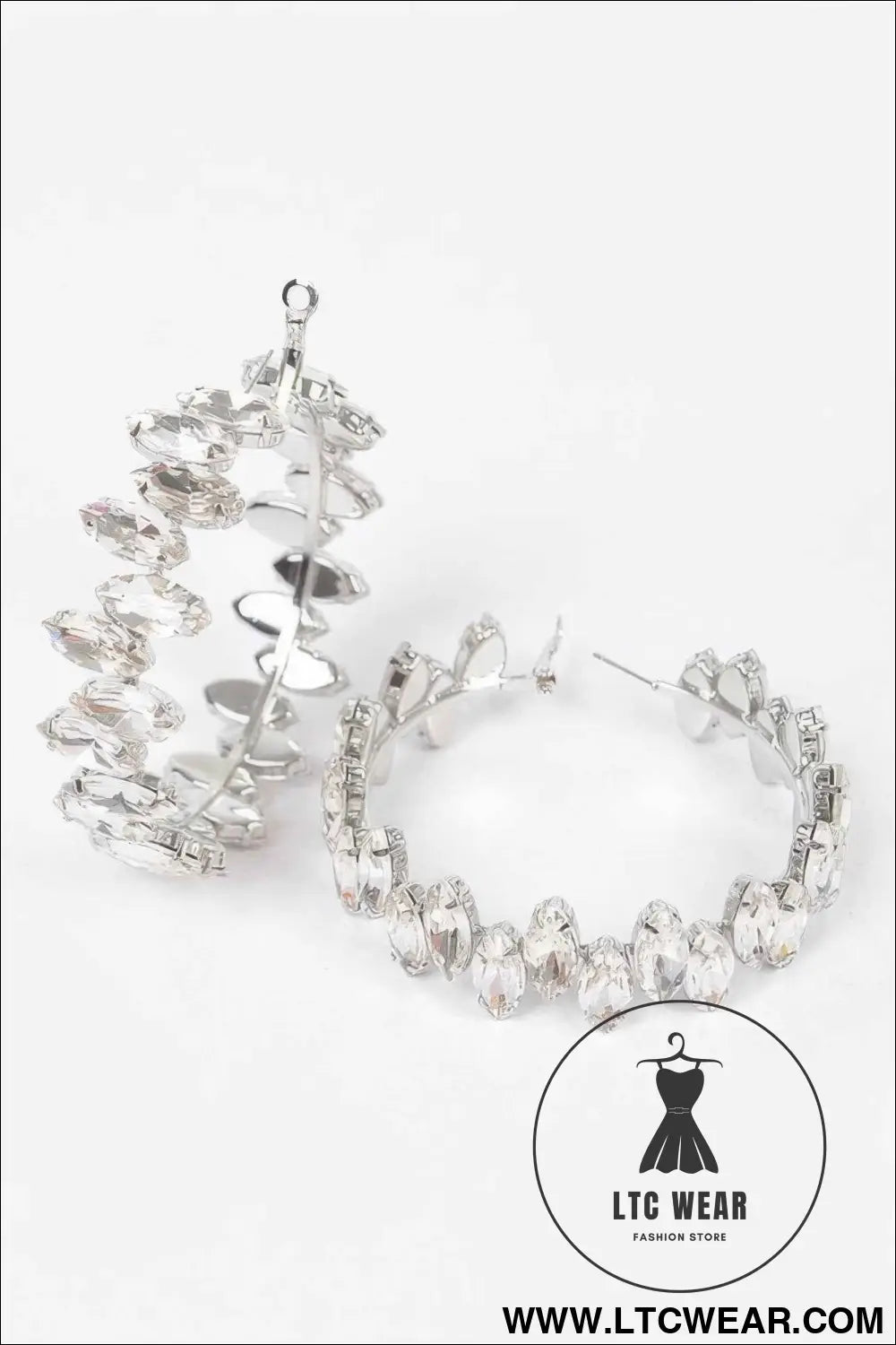 Rhinestone Hoop Earring