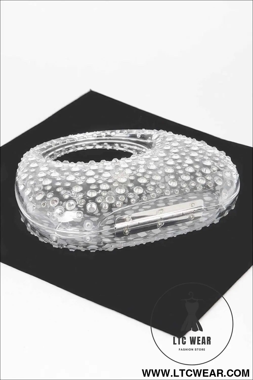Rhinestone Hot Fix Clear Acrylic Clutch