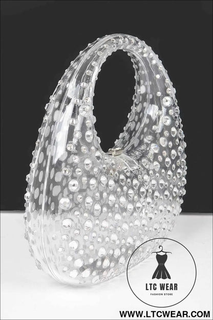 Rhinestone Hot Fix Clear Acrylic Clutch