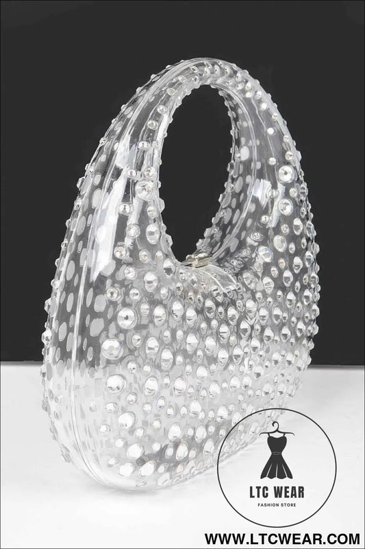 Rhinestone Hot Fix Clear Acrylic Clutch