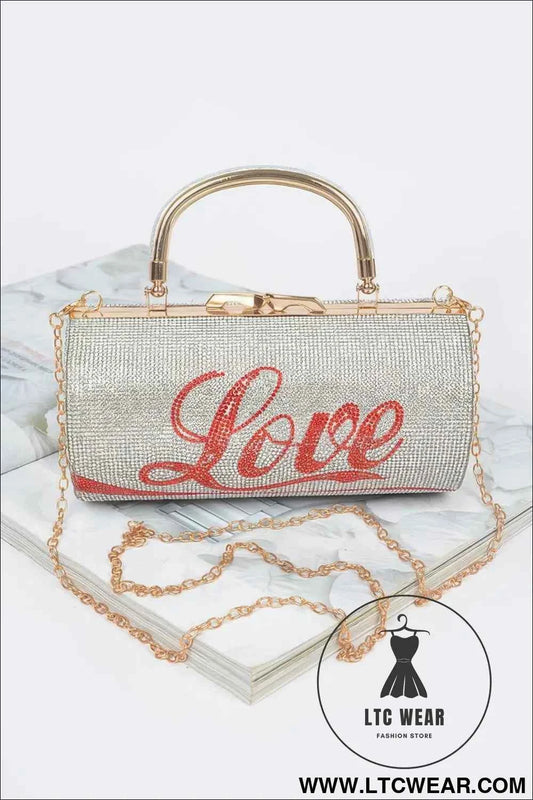 Rhinestone Love Party Clutch: Sparkle and Shine at Every Event