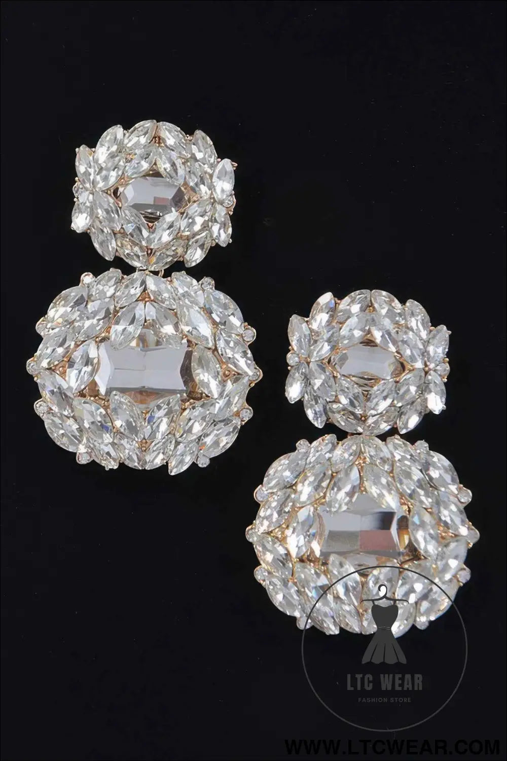 Rhinestone Multi Color Drop Earring