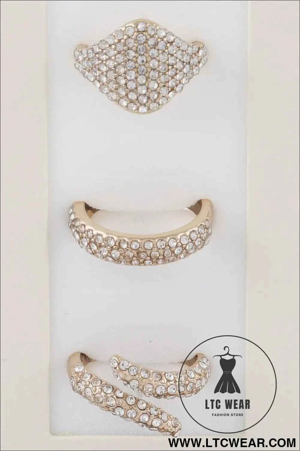 Rhinestone Rings Set
