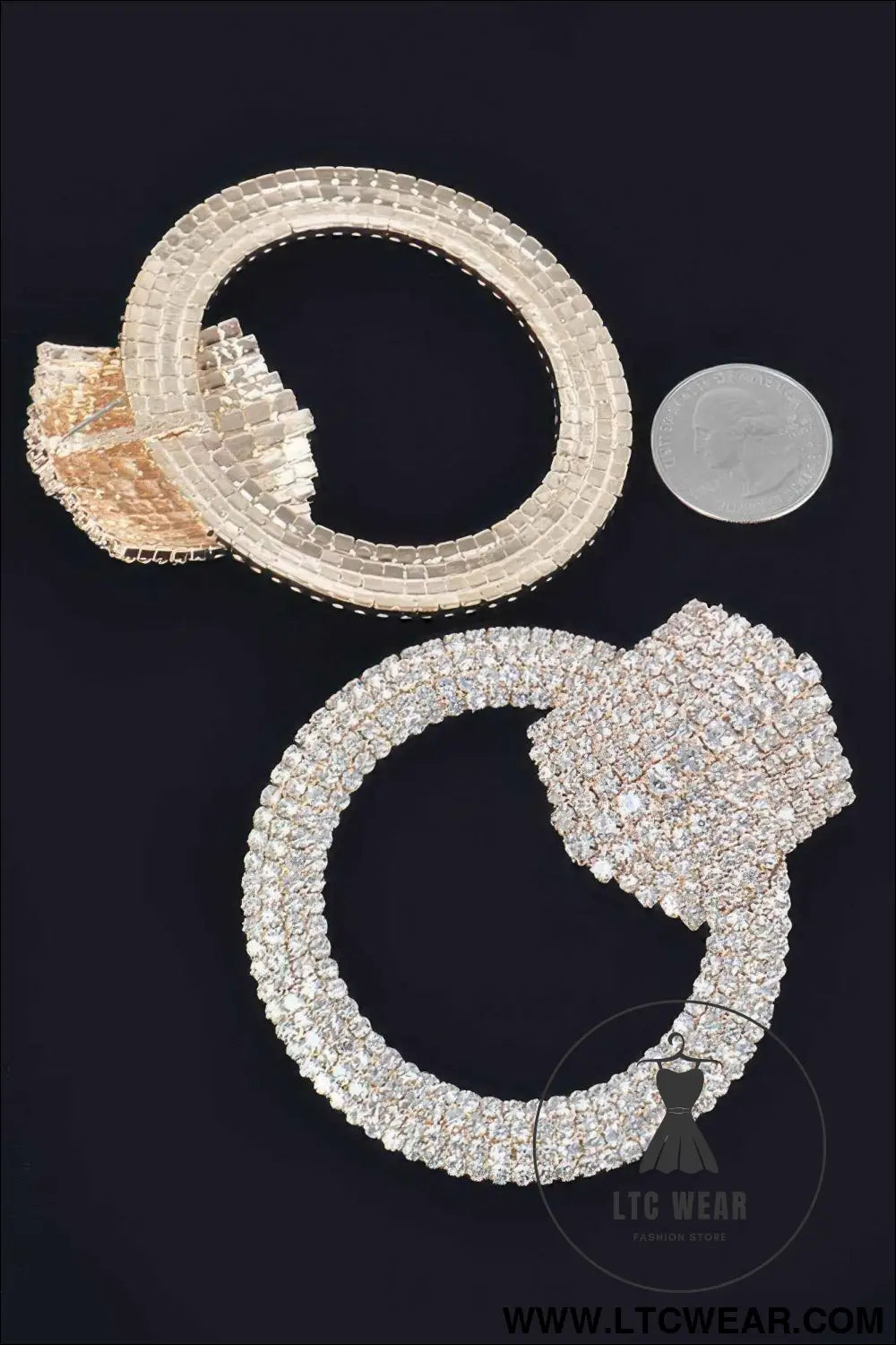 Rhinestone Round Earring