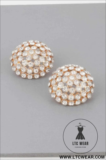 Rhinestone Stud Earrings