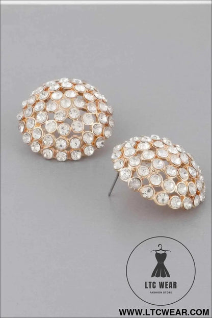 Rhinestone Stud Earrings