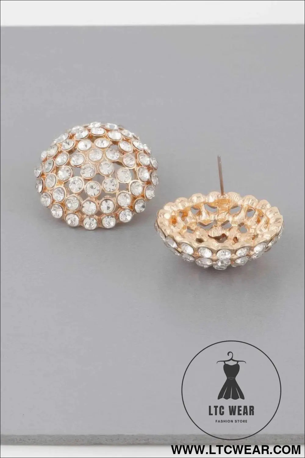 Rhinestone Stud Earrings