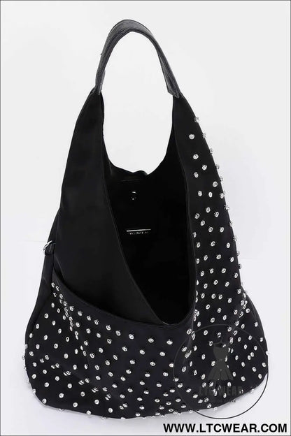 Rhinestone Studded Bindle Bag