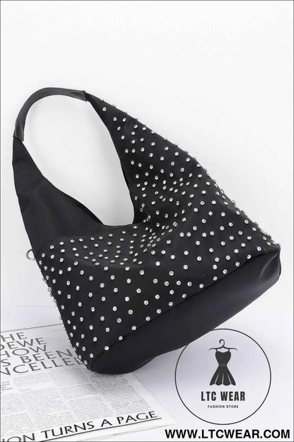 Rhinestone Studded Bindle Bag