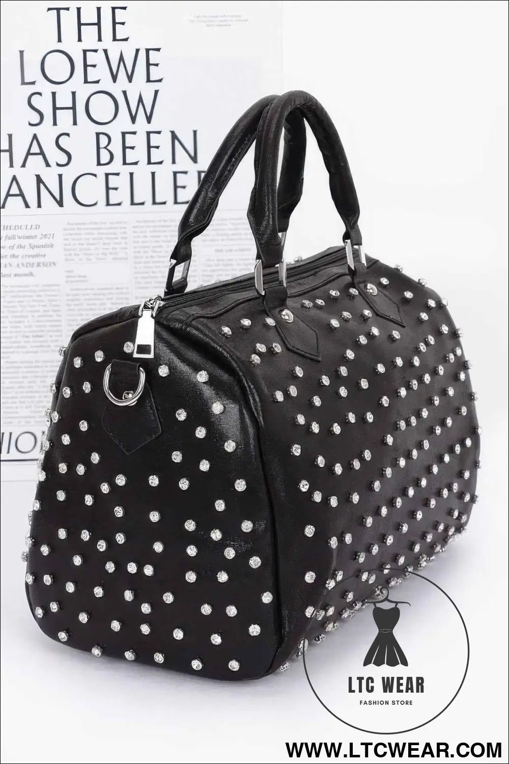 Rhinestone Studded Bowling Bag
