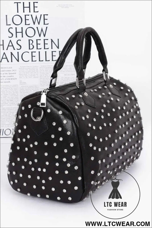 Rhinestone Studded Bowling Bag