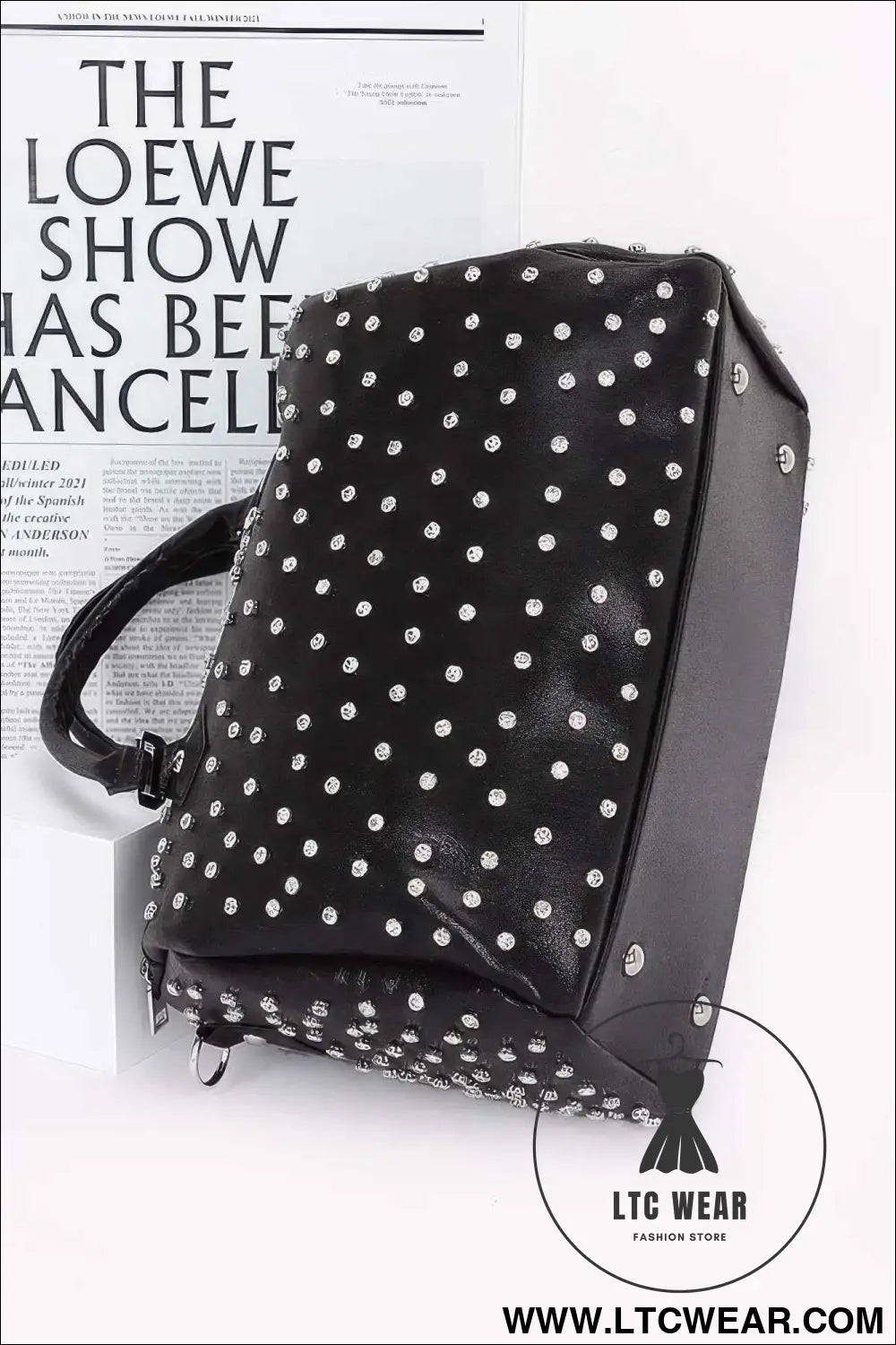 Rhinestone Studded Bowling Bag