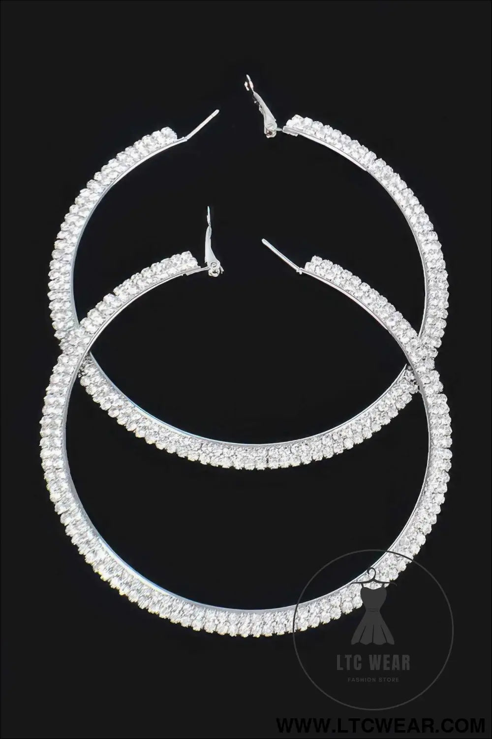 Rhinstone Hoop Earring