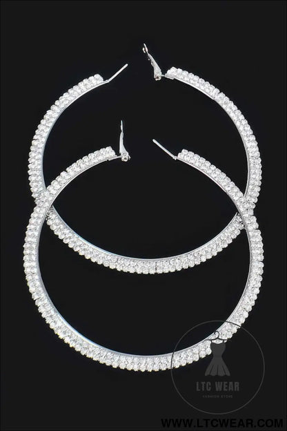 Rhinstone Hoop Earring