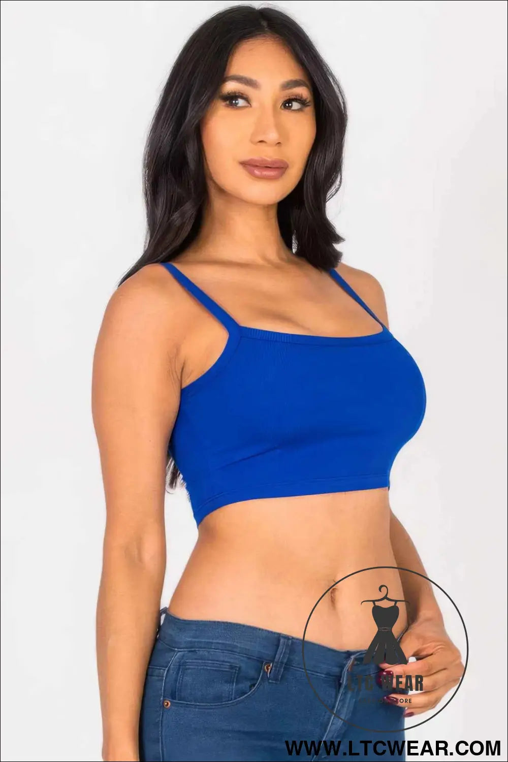 Ribbed Knit Cami Crop Top