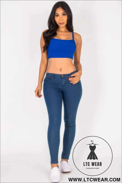 Ribbed Knit Cami Crop Top