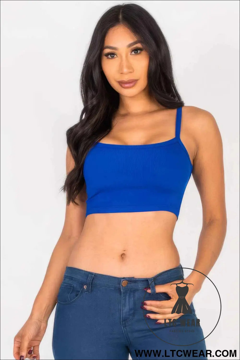 Ribbed Knit Cami Crop Top